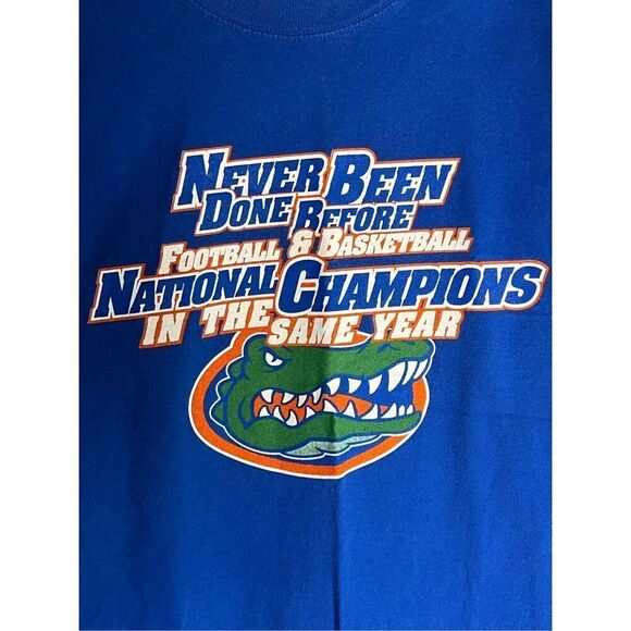 Vintage Florida Gators 2006 Basketball & Football Champions L/S Tee - Picture 2 of 4